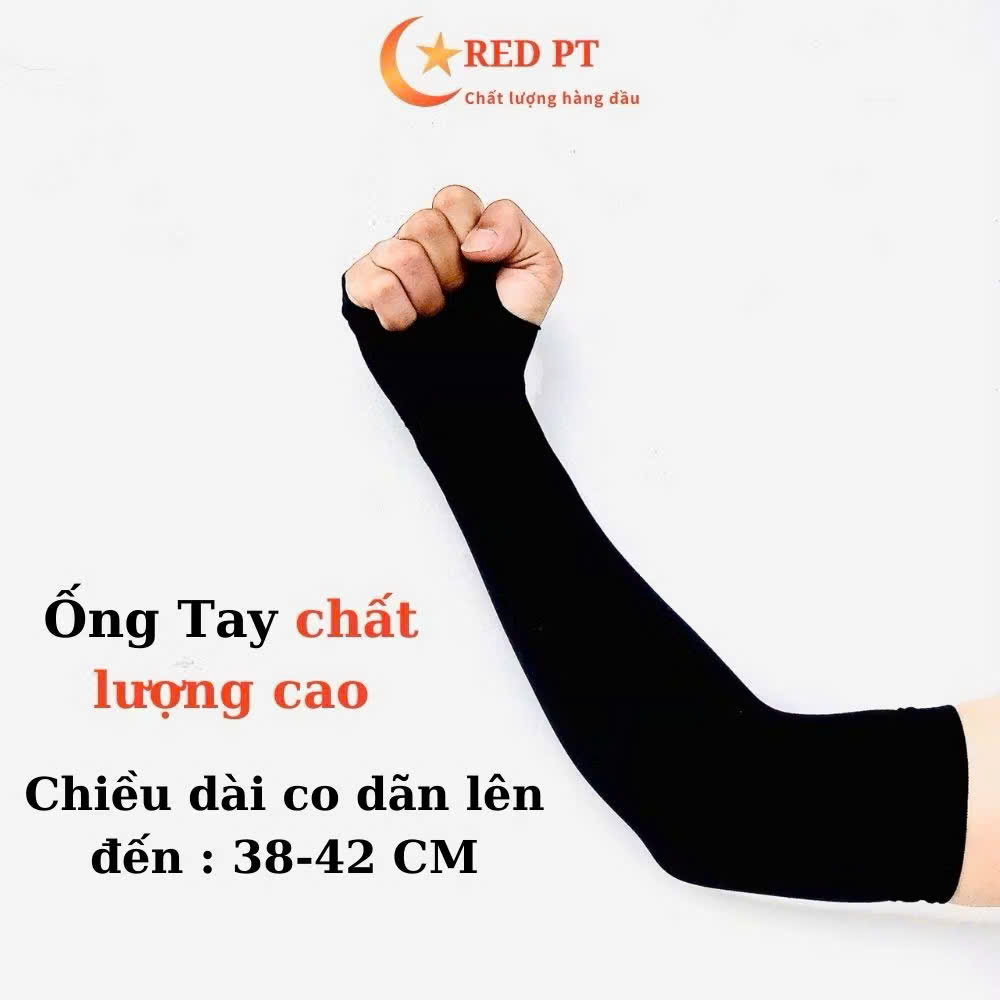 Găng ống tay chống nắng nam nữ co dãn RED PT - Ảnh 3