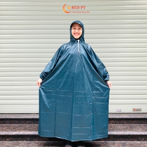 Áo mưa bít 1 người chống thấm PVC dẻo dày dặn nam nữ chất lượng cao RED PT