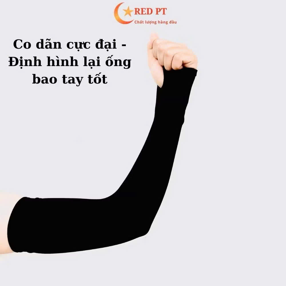 Găng ống tay chống nắng nam nữ co dãn RED PT - Ảnh 5