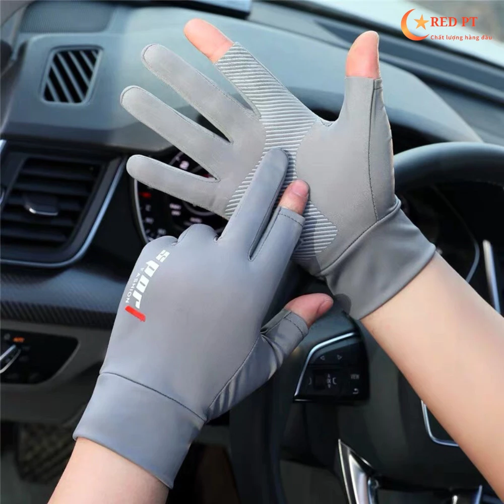 Găng ống tay chống nắng nam nữ co dãn RED PT - Ảnh 4