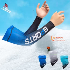 Bộ găng tay chống nắng và khăn đa năng đi phượt thun lạnh ngăn tia UV chất lượng cao RED PT